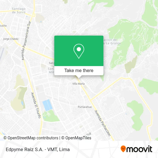 Edpyme Raiz S.A. - VMT map