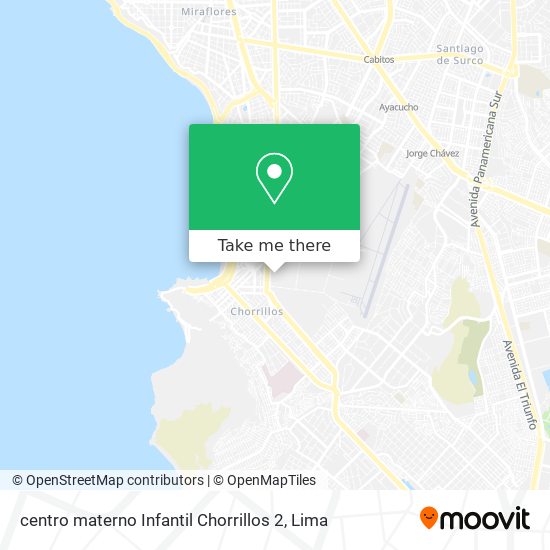 Mapa de centro materno Infantil Chorrillos 2