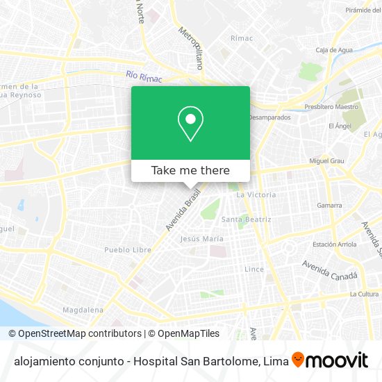 alojamiento conjunto - Hospital San Bartolome map
