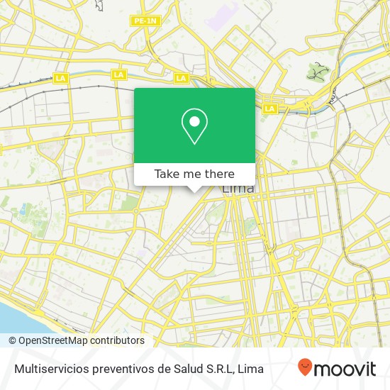 Mapa de Multiservicios preventivos de Salud S.R.L