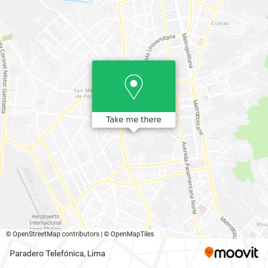 Mapa de Paradero Telefónica
