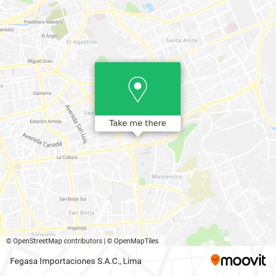 Mapa de Fegasa Importaciones S.A.C.