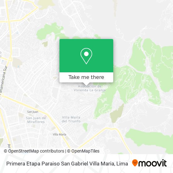 Primera Etapa Paraiso San Gabriel Villa Maria map