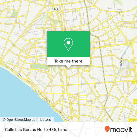Calle Las Garzas Norte 485 map