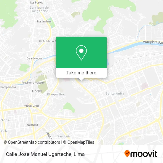 Mapa de Calle Jose Manuel Ugarteche