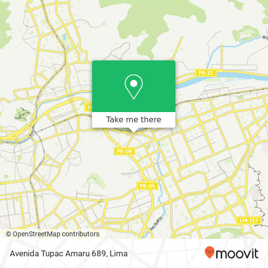 Avenida Tupac Amaru 689 map