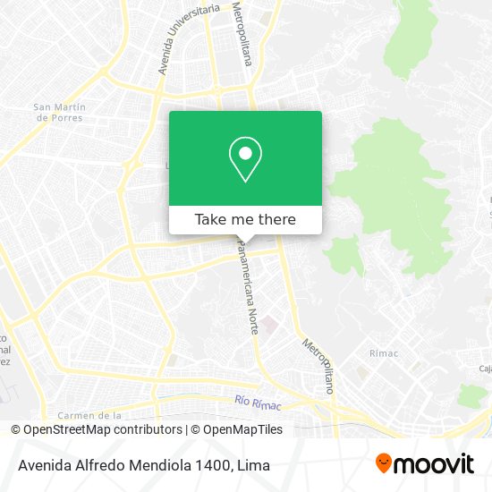 Avenida Alfredo Mendiola 1400 map