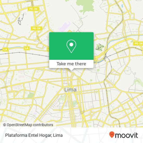 Plataforma Entel Hogar map