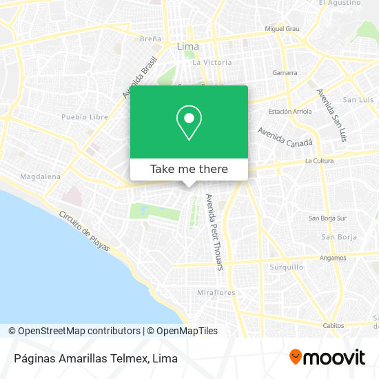 Páginas Amarillas Telmex map