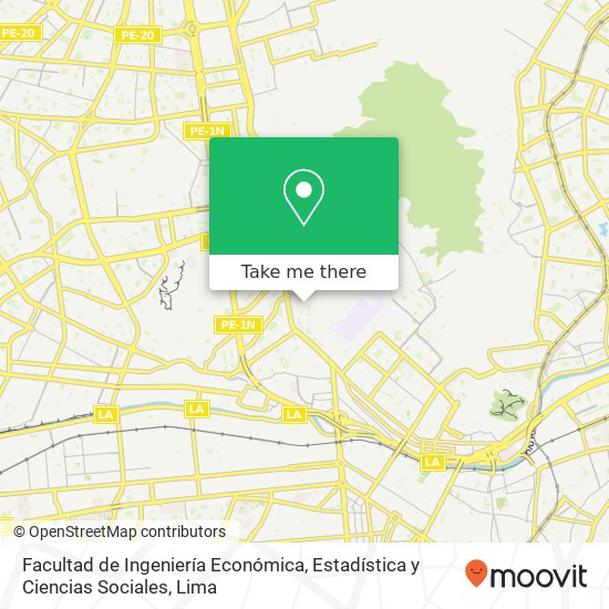 Facultad de Ingeniería Económica, Estadística y Ciencias Sociales map