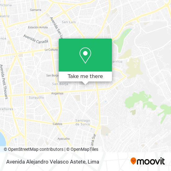 Avenida Alejandro Velasco Astete map