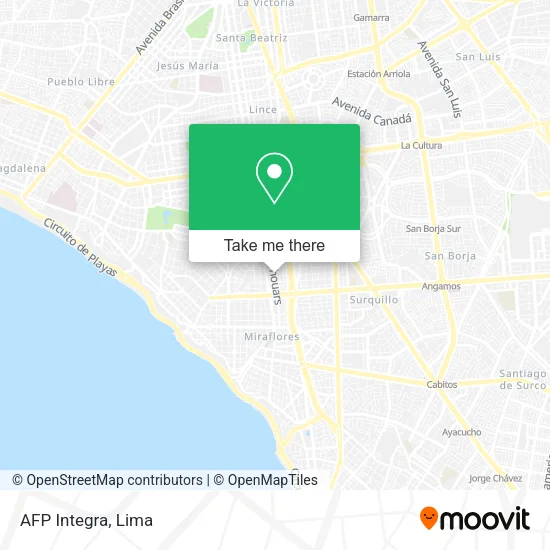 Mapa de AFP Integra