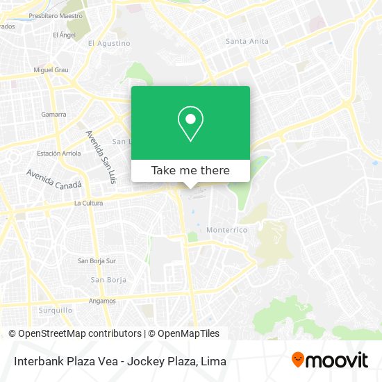 Interbank Plaza Vea - Jockey Plaza map