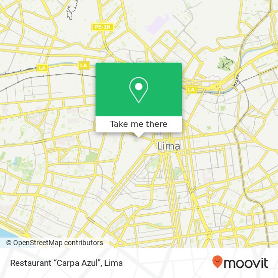 Mapa de Restaurant “Carpa Azul”