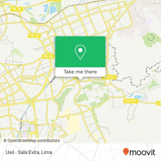 Usil - Sala Evita map