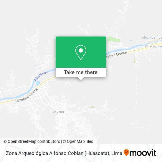 Zona Arqueológica Alfonso Cobian (Huascata) map