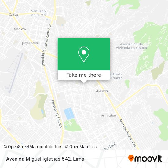 Mapa de Avenida Miguel Iglesias 542