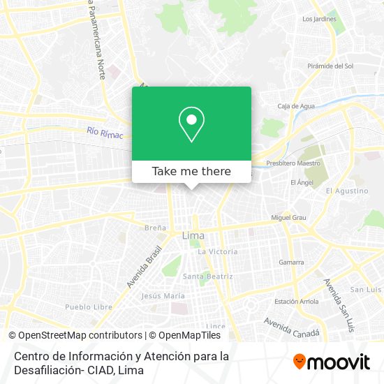 Centro de Información y Atención para la Desafiliación- CIAD map
