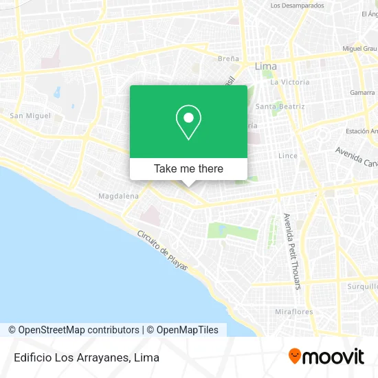 Edificio Los Arrayanes map