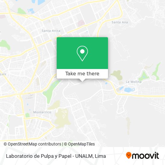 Mapa de Laboratorio de Pulpa y Papel - UNALM