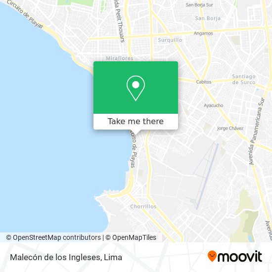 Malecón de los Ingleses map