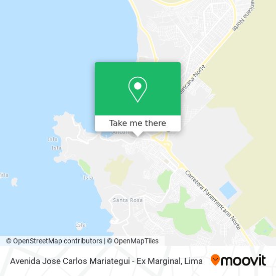 Avenida Jose Carlos Mariategui - Ex Marginal map