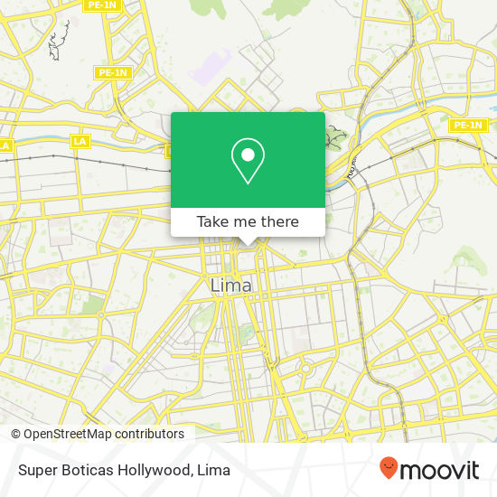 Mapa de Super Boticas Hollywood