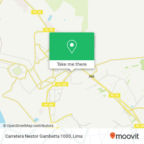 Carretera Nestor Gambetta 1000 map