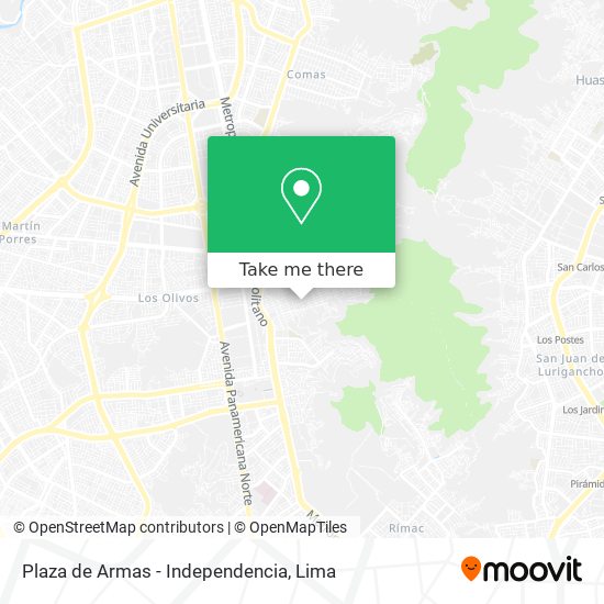 Plaza de Armas - Independencia map