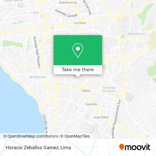 Mapa de Horacio Zeballos Gamez