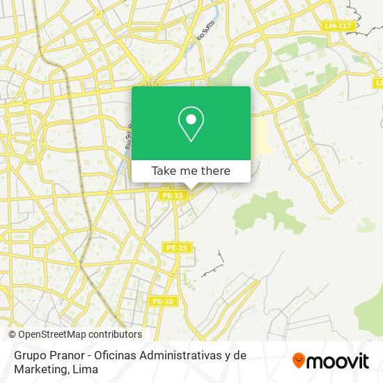 Grupo Pranor - Oficinas Administrativas y de Marketing map