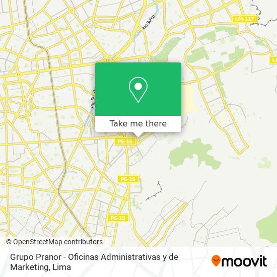 Mapa de Grupo Pranor - Oficinas Administrativas y de Marketing