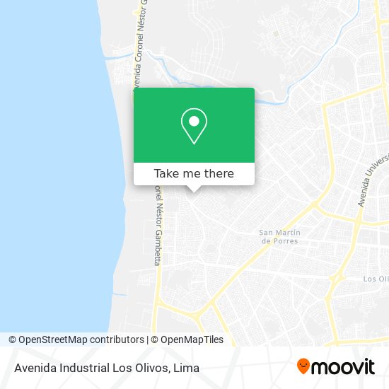 Avenida Industrial Los Olivos map