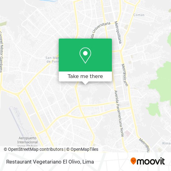 Restaurant Vegetariano El Olivo map