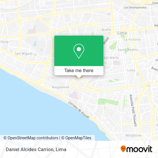 Mapa de Daniel Alcides Carrion