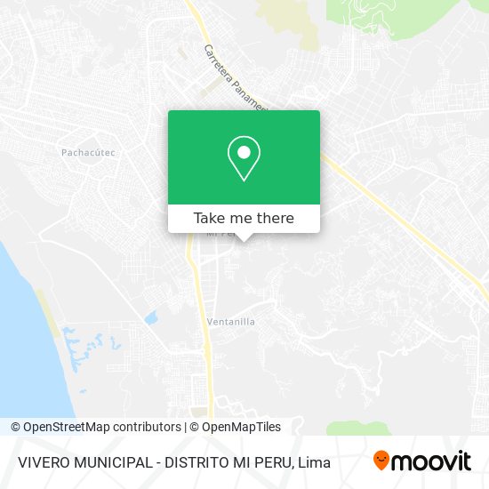 VIVERO MUNICIPAL - DISTRITO MI PERU map