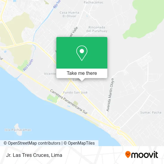 Jr. Las Tres Cruces map