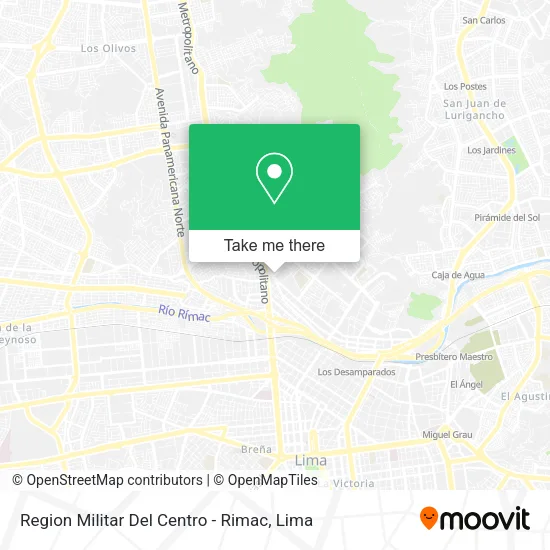 Region Militar Del Centro - Rimac map