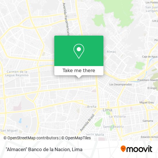 Mapa de "Almacen" Banco de la Nacion