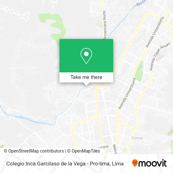 Mapa de Colegio Inca Garcilaso de la Vega - Pro-lima