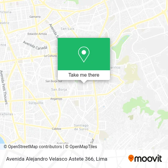 Avenida Alejandro Velasco Astete 366 map