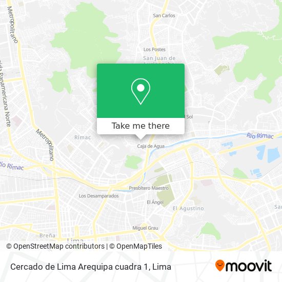 Cercado de Lima Arequipa cuadra 1 map
