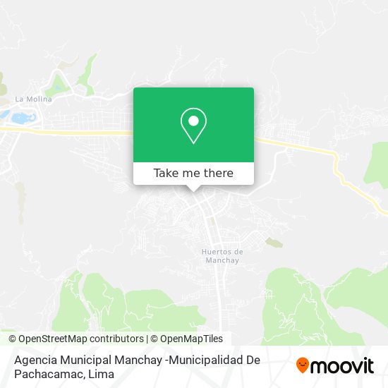 Agencia Municipal Manchay -Municipalidad De Pachacamac map