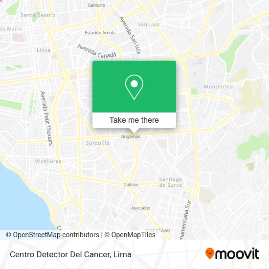Mapa de Centro Detector Del Cancer