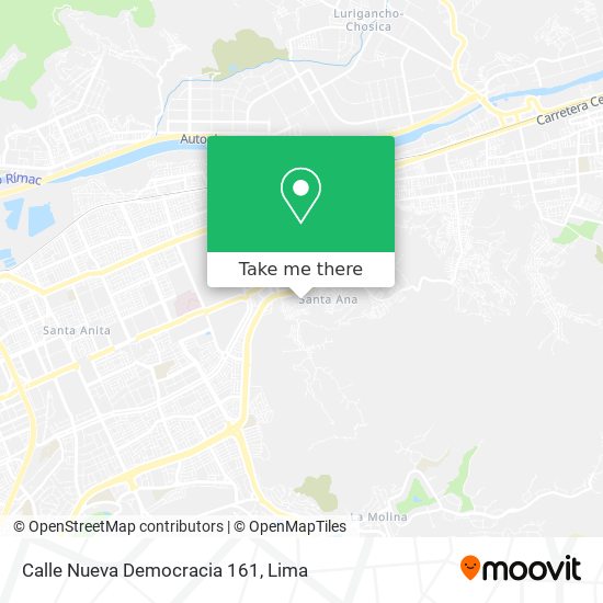 Mapa de Calle Nueva Democracia 161