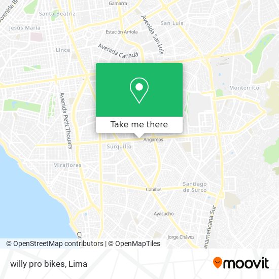 willy pro bikes map