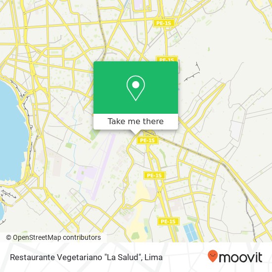Restaurante Vegetariano "La Salud" map