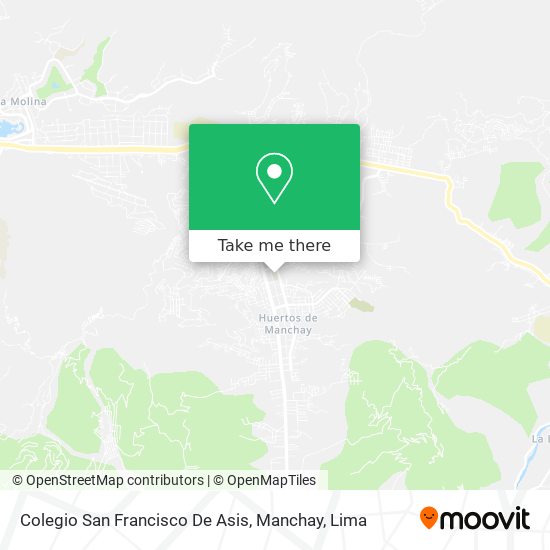 Colegio San Francisco De Asis, Manchay map