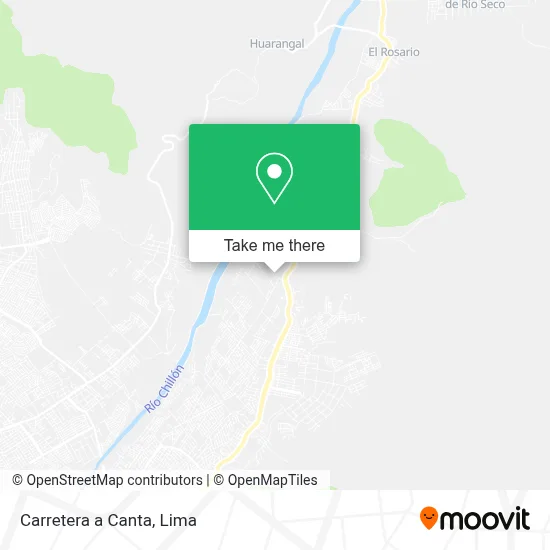 Carretera a Canta map
