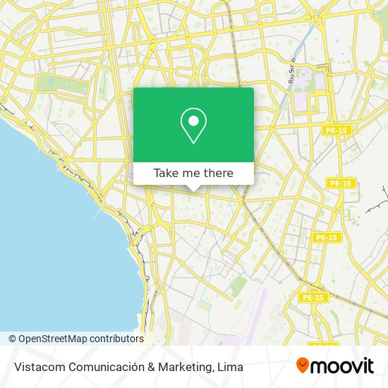 Mapa de Vistacom Comunicación & Marketing